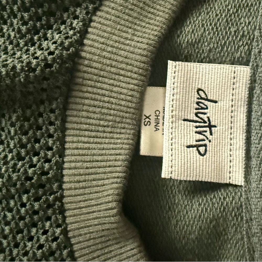 Daytrip Olive Knit Top